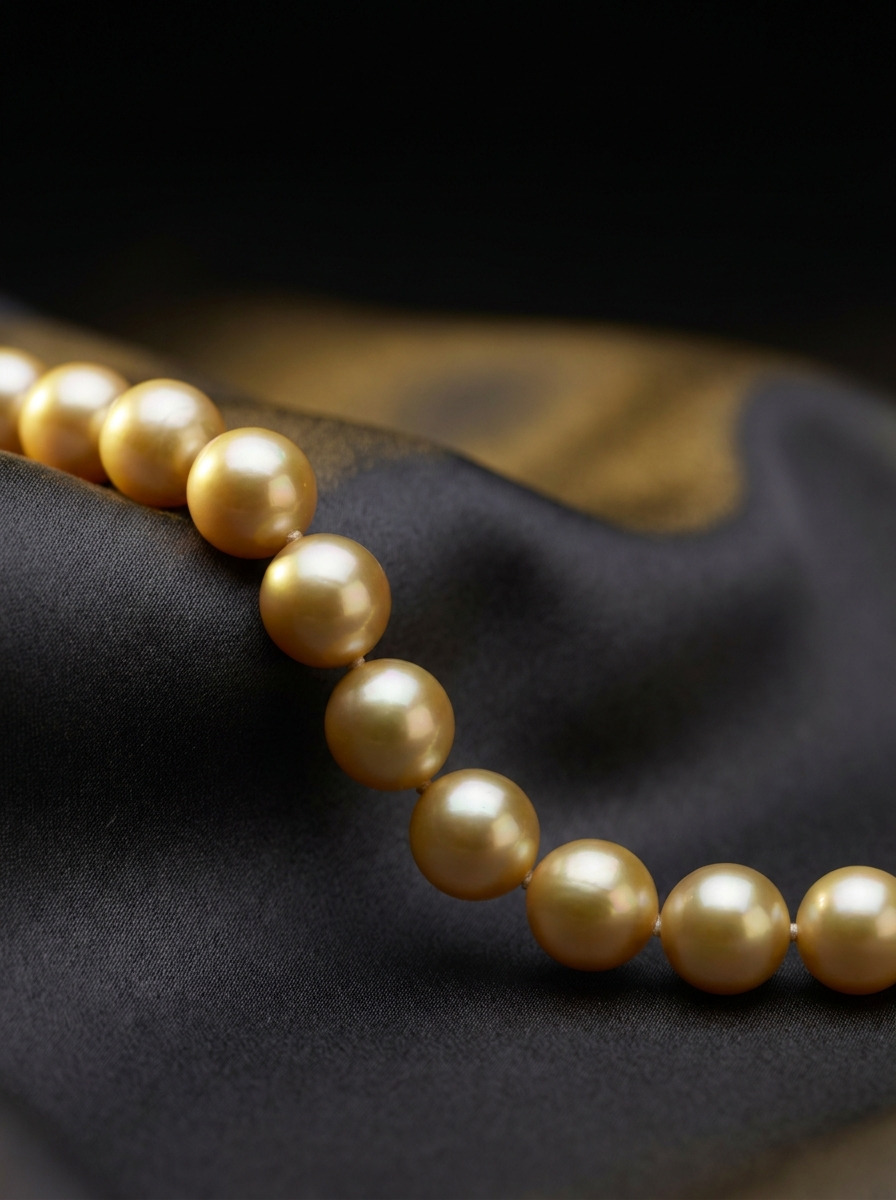 Golden South Sea pearl strand